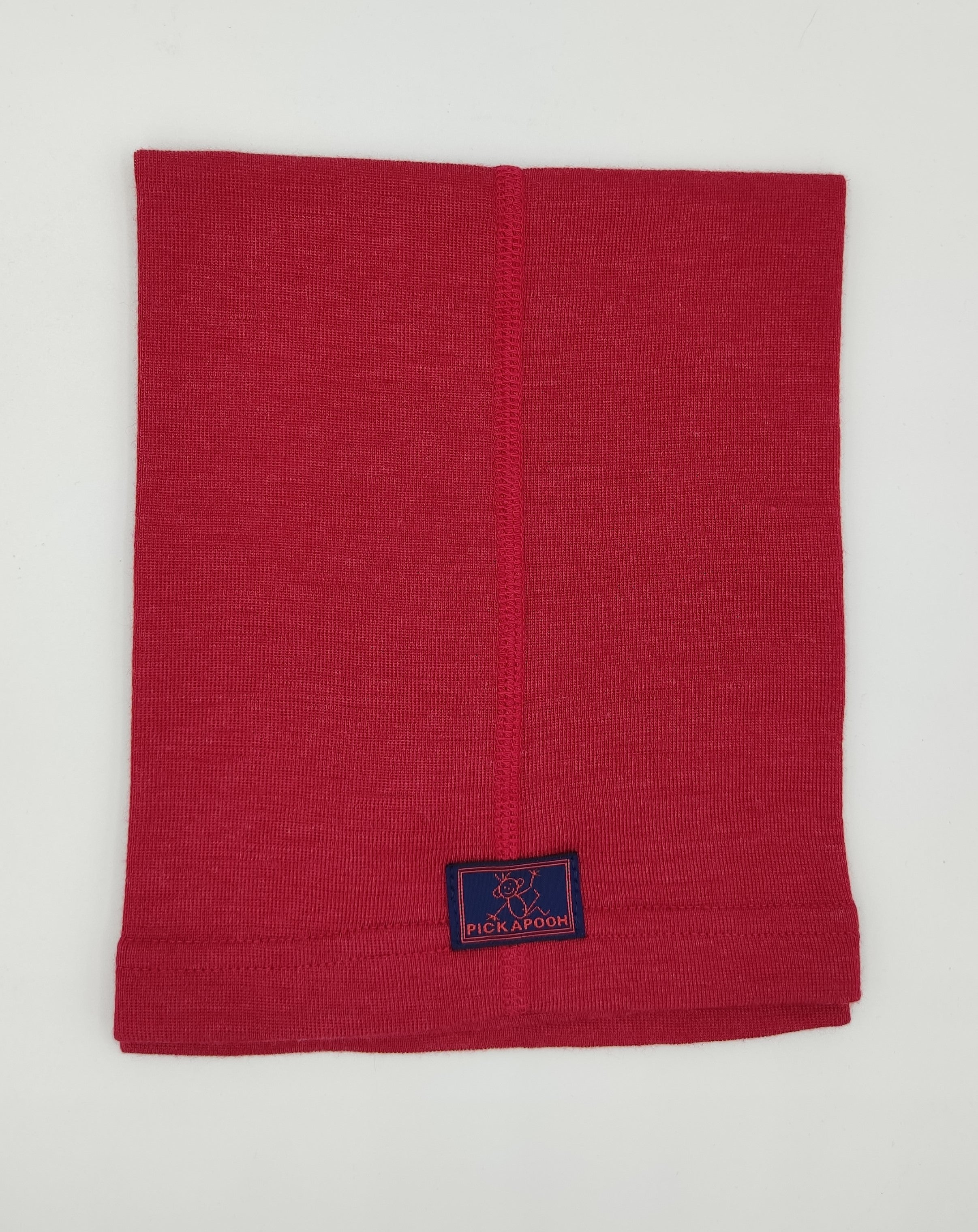 Scaldacollo in lana e seta per bambino e adulto // tinta unita Rosso Ciliegia